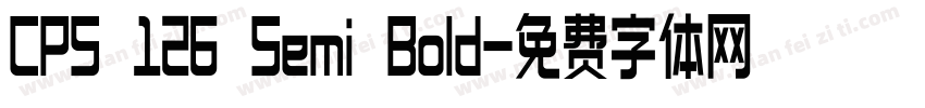 CPS 126 Semi Bold字体转换